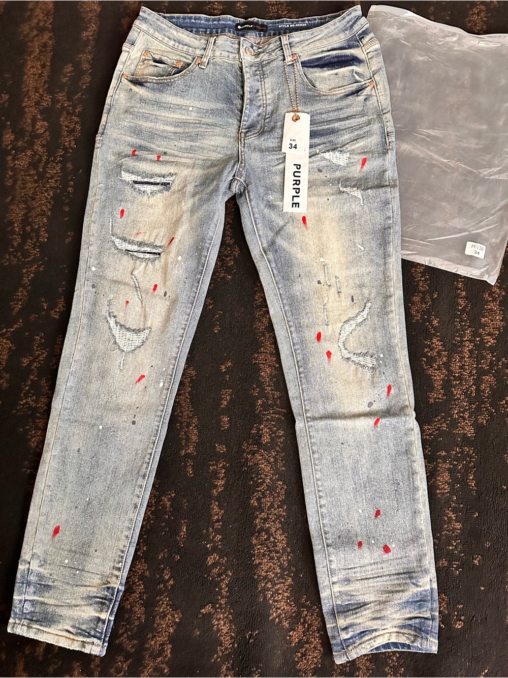 Slim fit purple Jeans